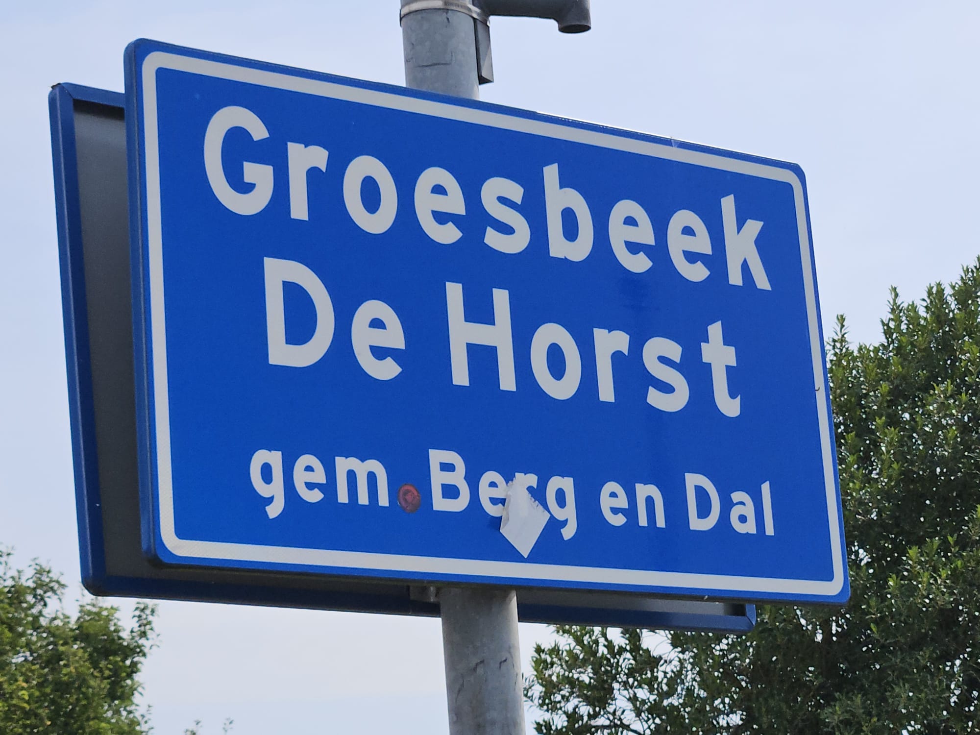 Verkeersbord bebouwde kom