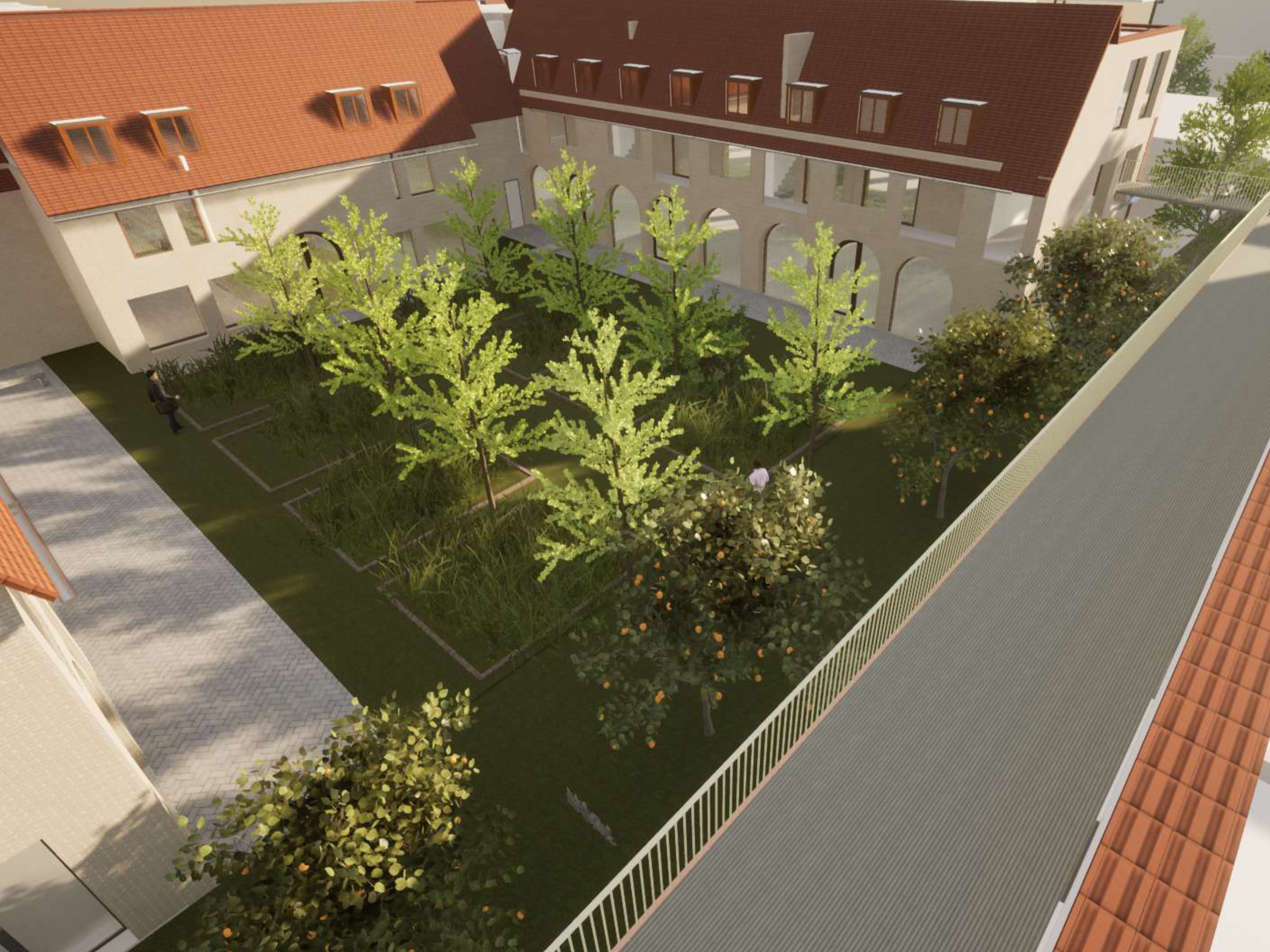 Een eerste impressie van het groene binnenhof